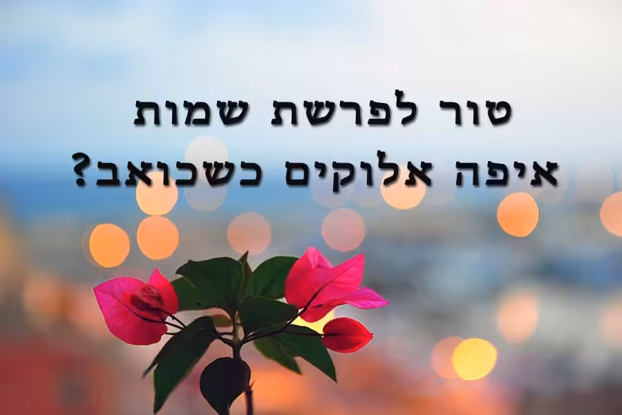 איפה אלוקים כשכואב - פרשת שמות