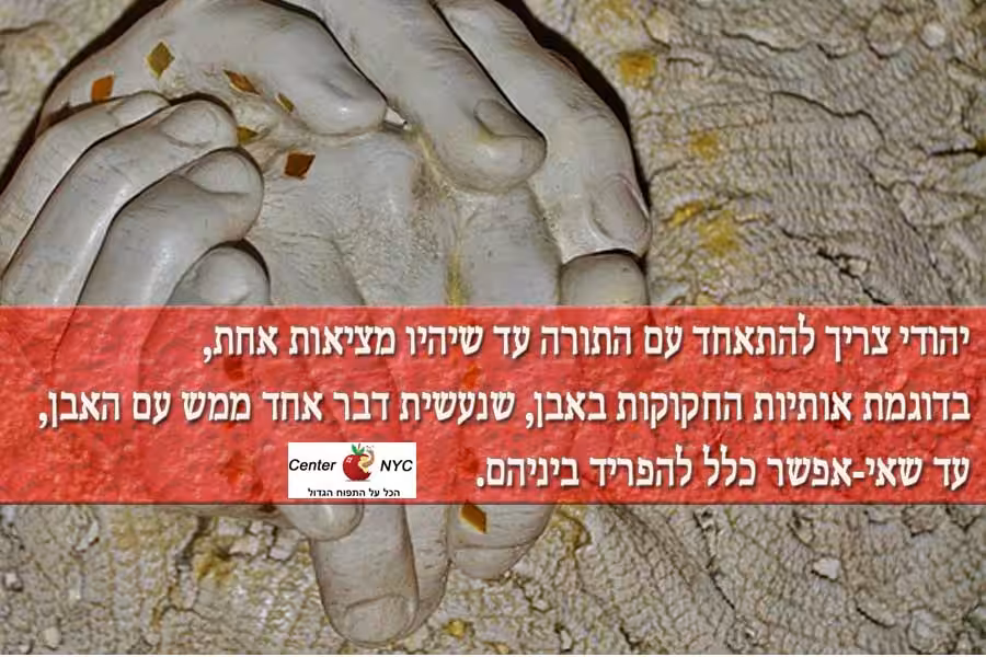 יהודי והתורה חקוקים למציאות אחת