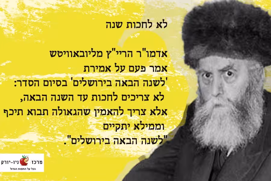 למה להמתין שנה