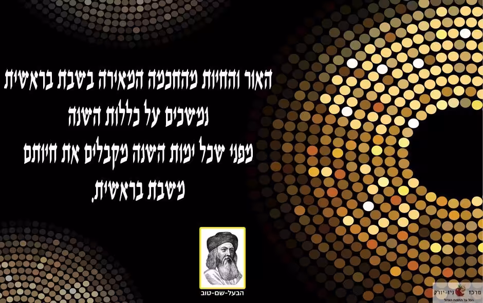 האור של שבת בראשית עפ"י הבעל שם טוב