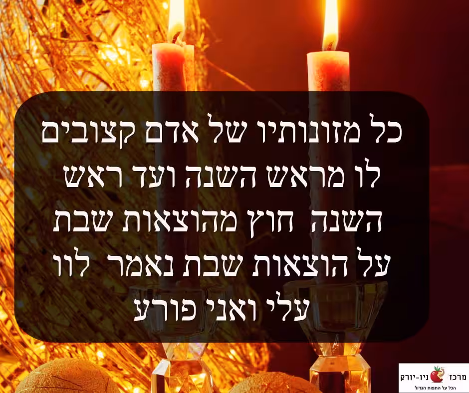 הוצאות השבת
