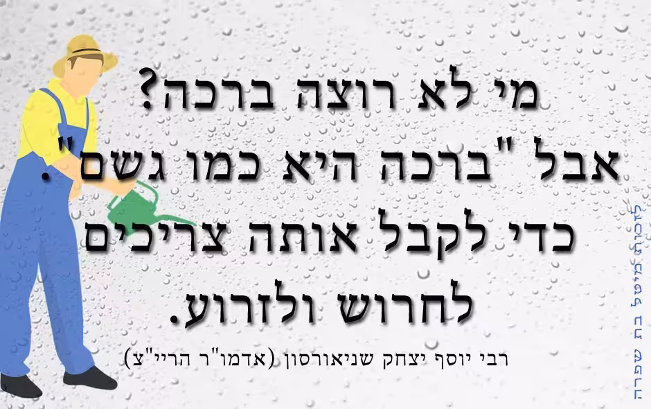 ברכה היא כמו גשם