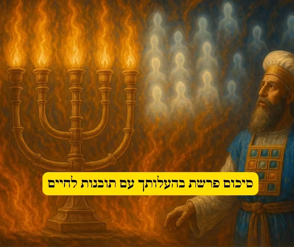 סיכום פרשת בהעלותך עם תובנות לחיים