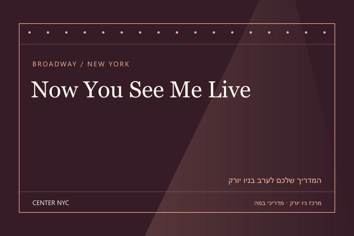 שער מדריך Now You See Me Live בניו יורק: אנגלית, קהל וכרטיסים — עיצוב מרכז ניו יורק